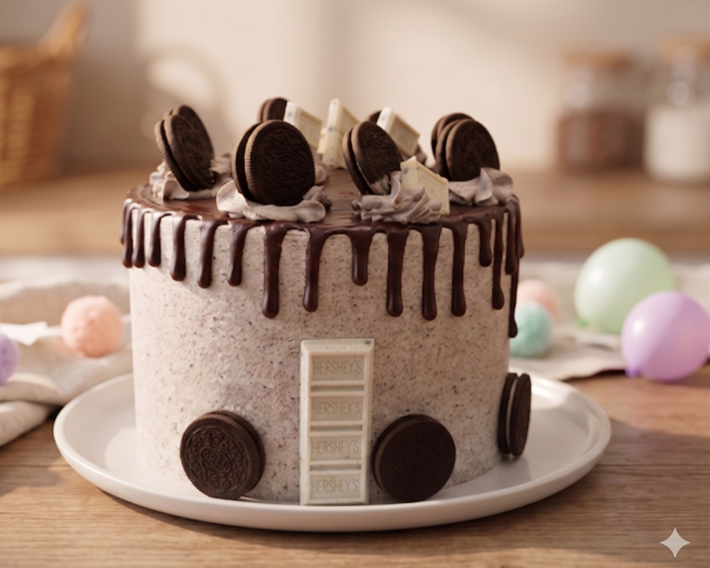 Pastel de chocolate Oreo artesanal